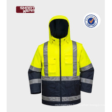 Hot selling EN20471 Hi -Vi workwear safety jacket with reflective tape